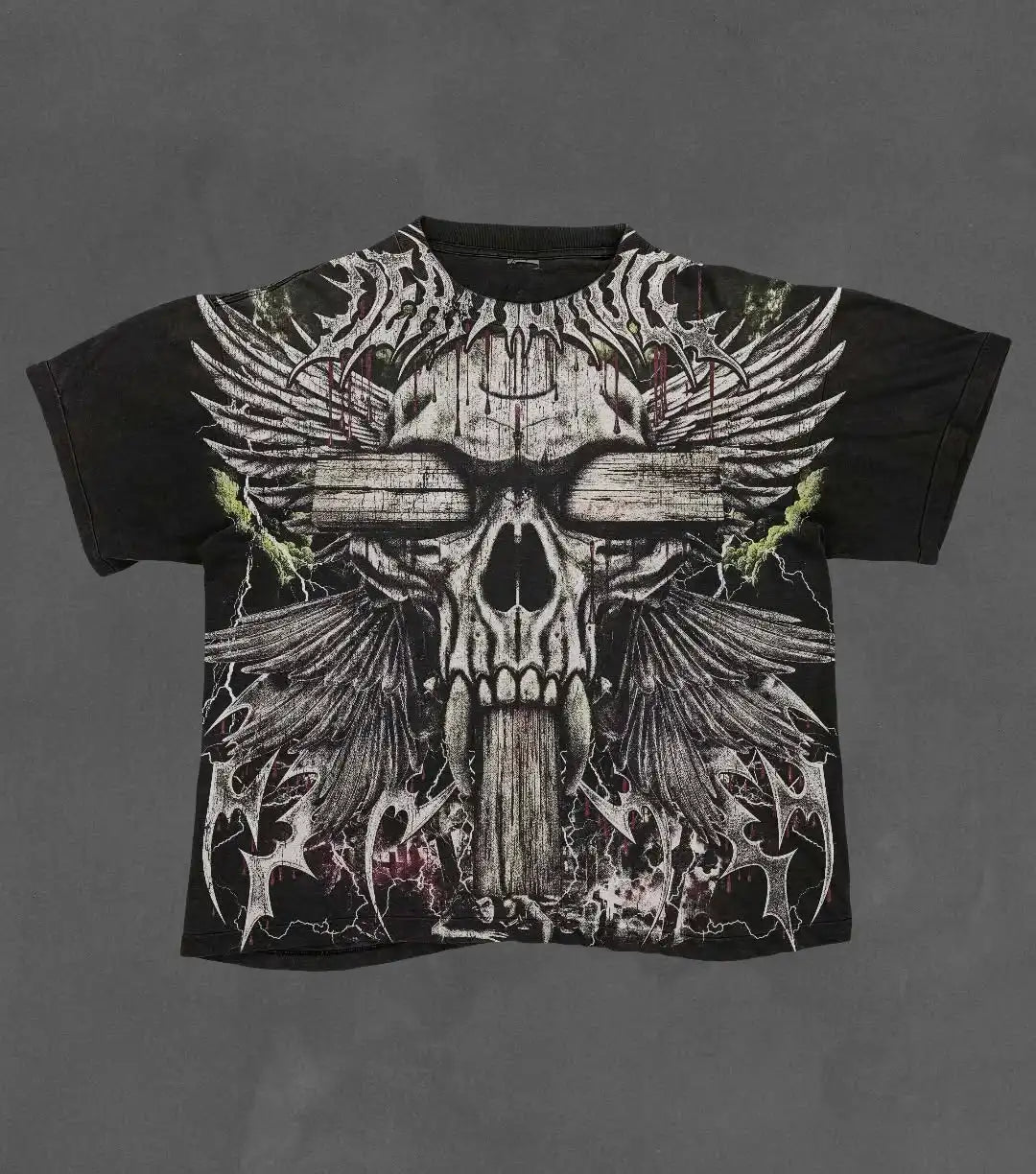 90s Vintage Oversized Wizard Mystic Graphic Print T Shirt Streetwear Unisex Fashion Tee Men Women Casual Unique Style Top