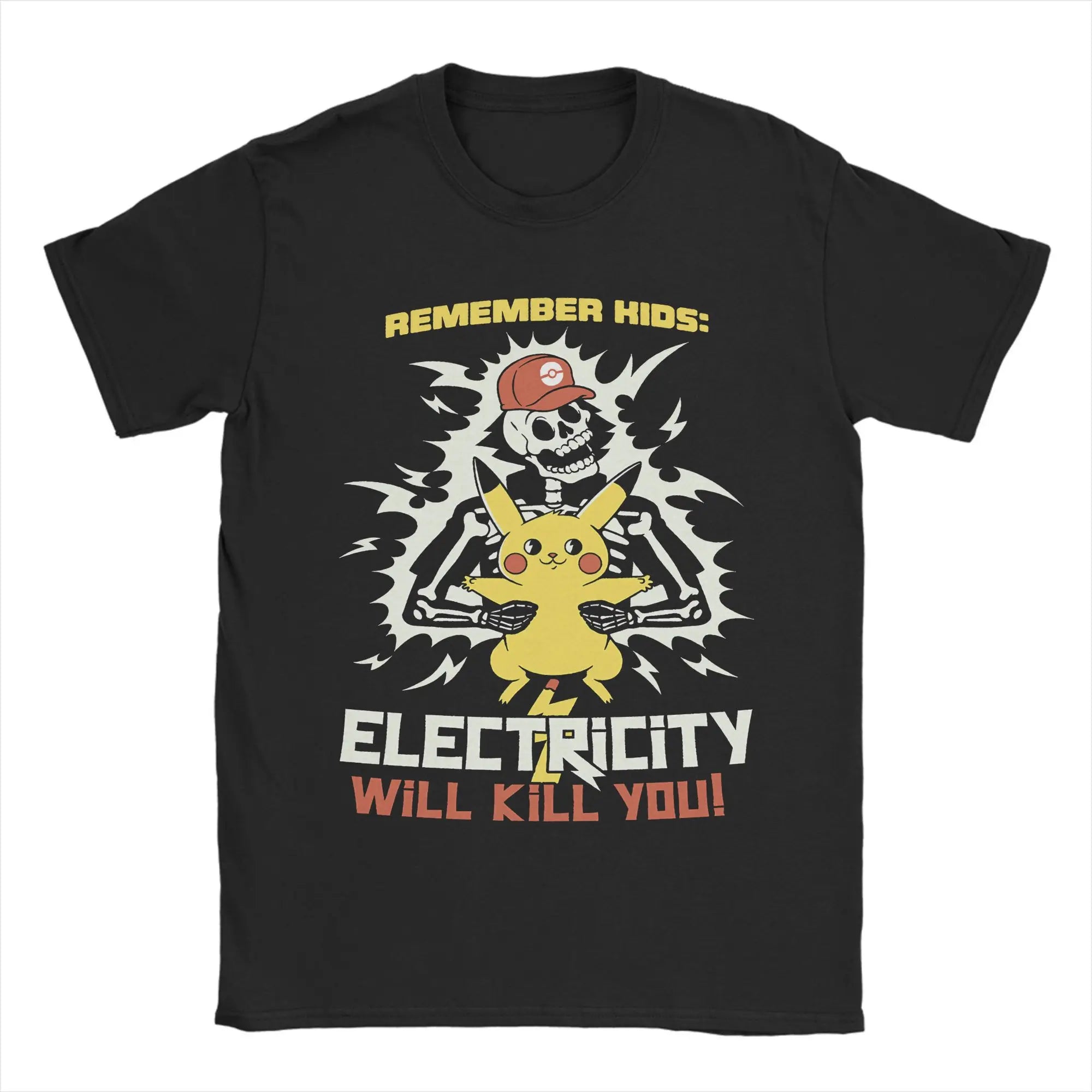 Pokemon T-shirt Men's Pure Cotton Casual T-shirt Round Neck T-shirt Short Sleeve Clothing Summer Sports Casual Short Sleeve Top