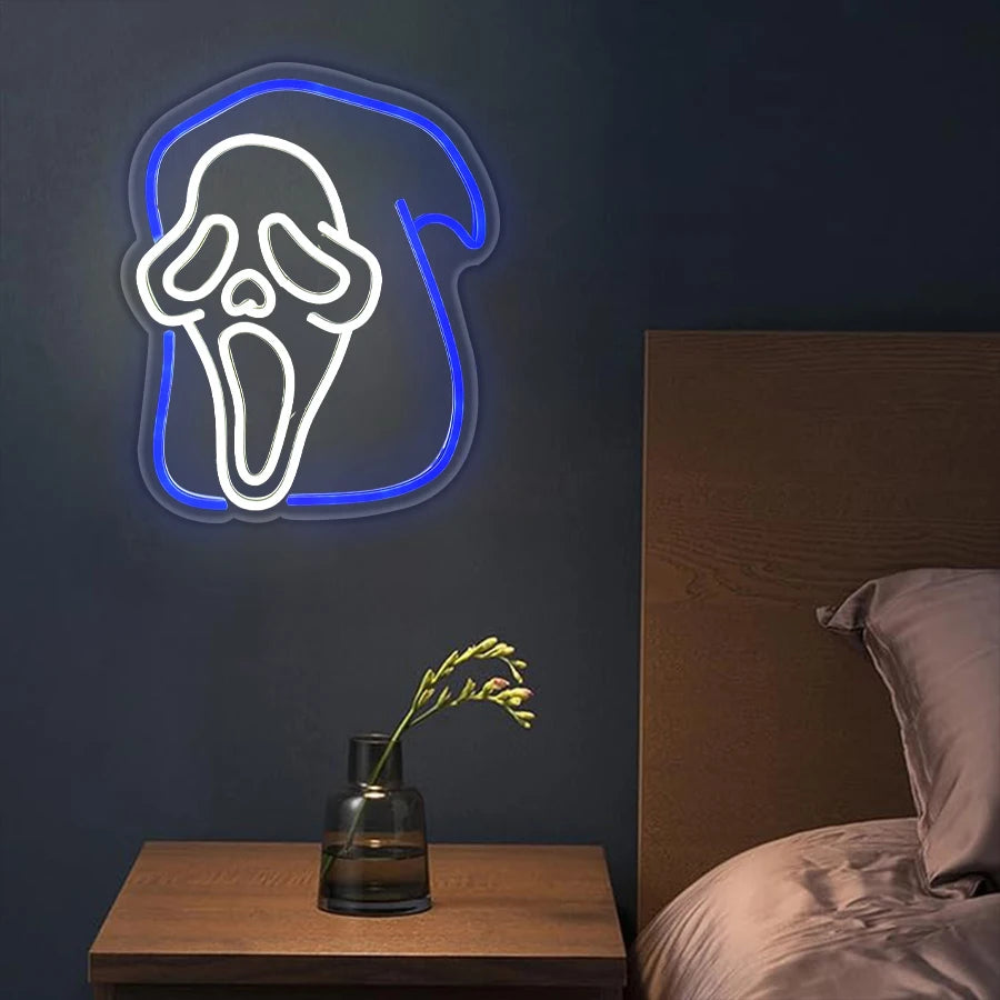 Ghost busters Neon Sign for Wall Decor,LED Dinosaur Neon Light,Monster LED Sign Ghost Decor for Party, Bedroom, Bar, Man Cave