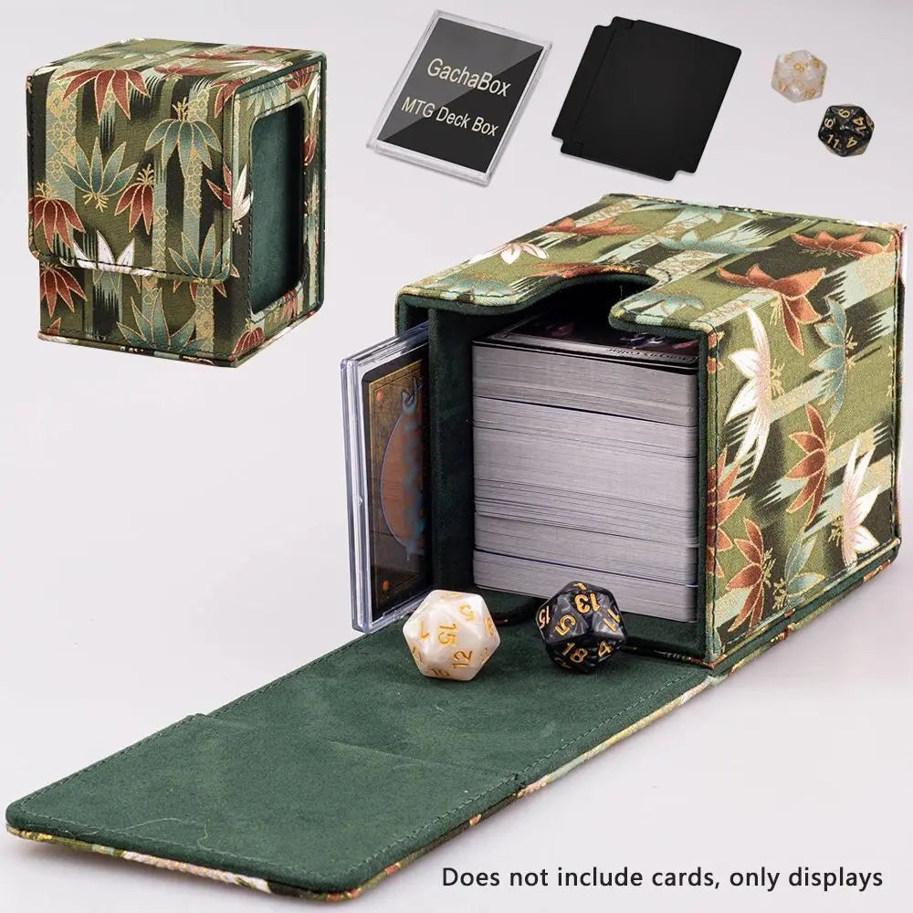 100+Box Magic TCG Mid Large Deck Case Solid Color Storage Box Card Case Card Top Side-Loading Christmas Toy Game Collection Card