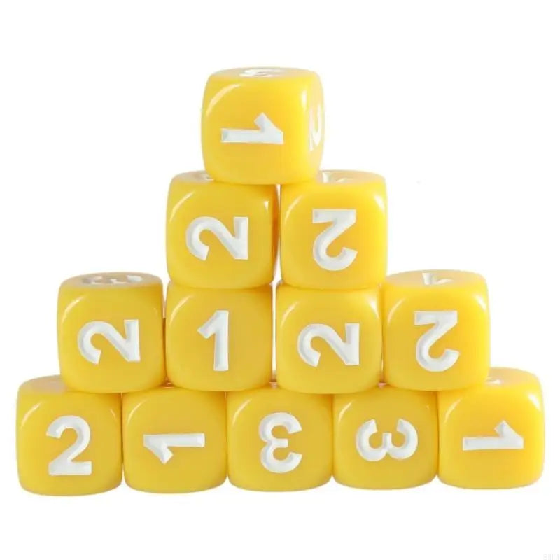 Game Playings Rounded Block Math Teaching Educational Toy Dices Small Colorful Acrylic Six Sided Dices Cubes with Number