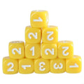 Game Playings Rounded Block Math Teaching Educational Toy Dices Small Colorful Acrylic Six Sided Dices Cubes with Number
