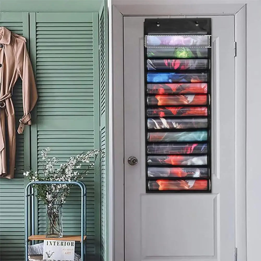 Playmat Holder, Playmat Tube Storage Bag For MTG With 2 Hooks, Fits 12+1 Card Game Playmats Portable Organizer Rack For TCG/RPG