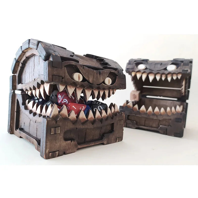 Dungeons And Dragons Treasure Chest Monster Figurines Dice Storage Building Block Crafts Ornaments Games Movies Peripherals Toys