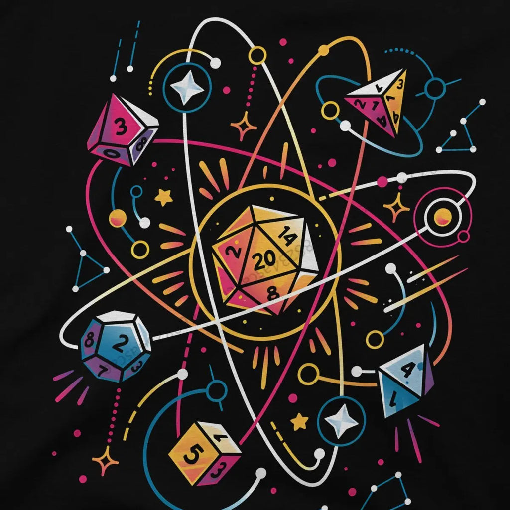 DND Dice Space T Shirt Men Tees Summer Clothing Cotton O-Neck TShirt