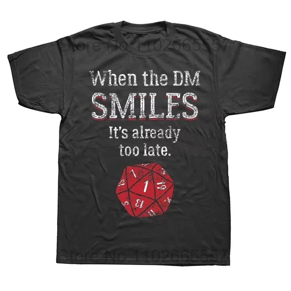 2025 Novelty Dungeon Dragon T Shirts Graphic Streetwear Short Sleeve I Have A Plan D20 Dice Role Playing Game DnD T-shirt Men