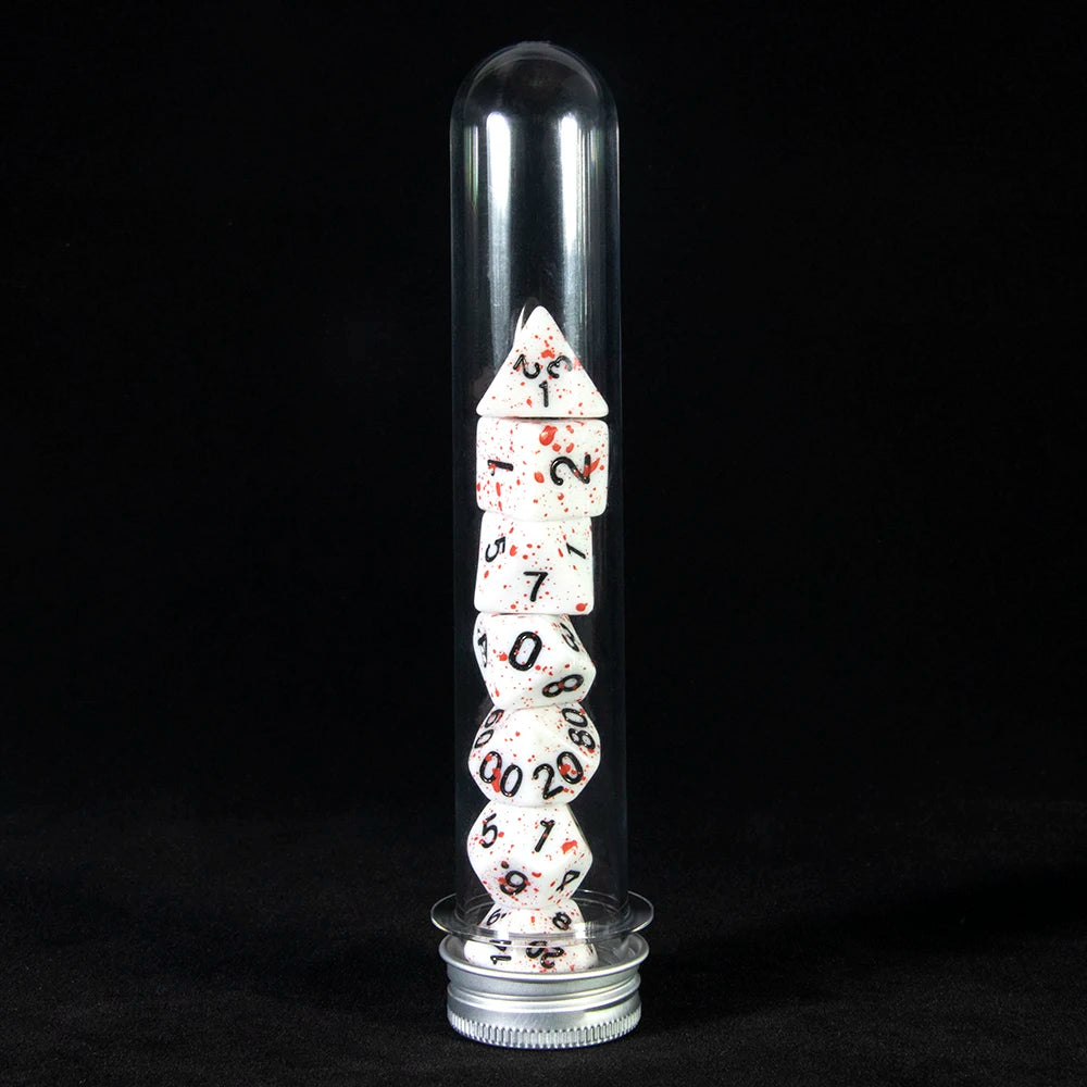 DND Dice 7 Pieces Polyhedral Dice Set with Tube,for D&D TRPG Board Game and Role Playing Game Accessories