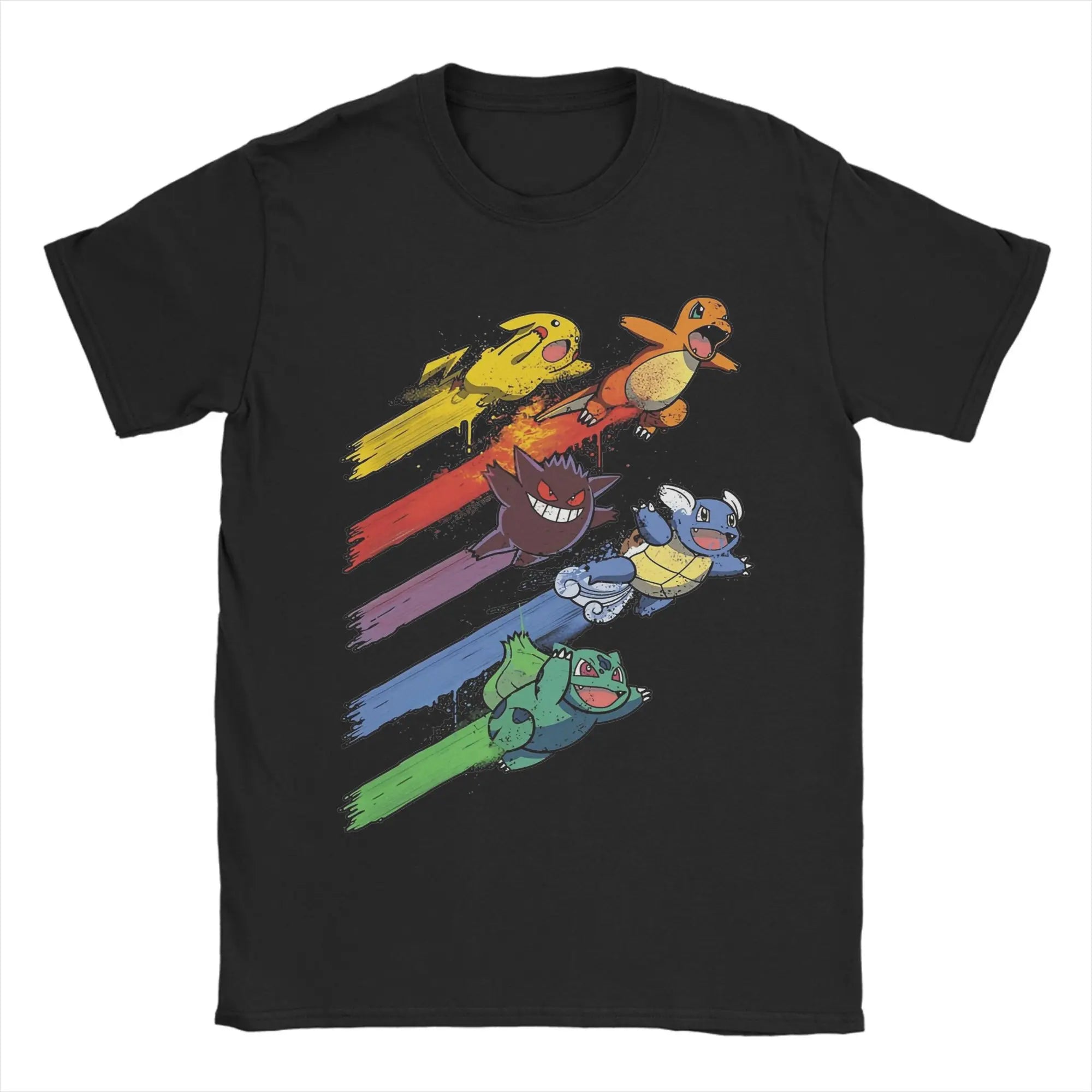 Pokemon T-shirt Men's Pure Cotton Casual T-shirt Round Neck T-shirt Short Sleeve Clothing Summer Sports Casual Short Sleeve Top