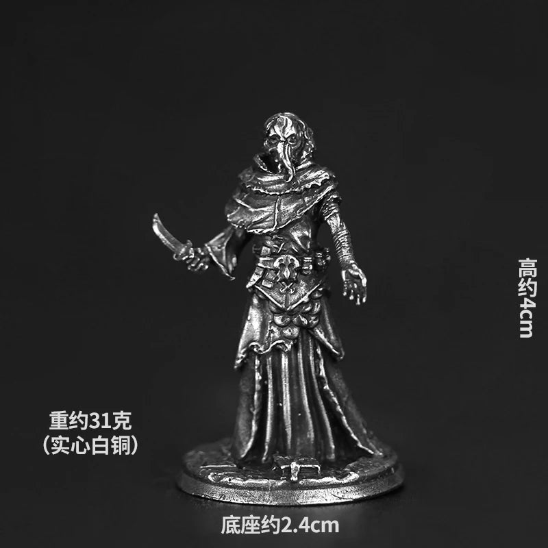 Bronze Metal Dragon and Dungeon Soldier Model Handmade Desktop Game Ornament Chess Toys Gifts Accessories