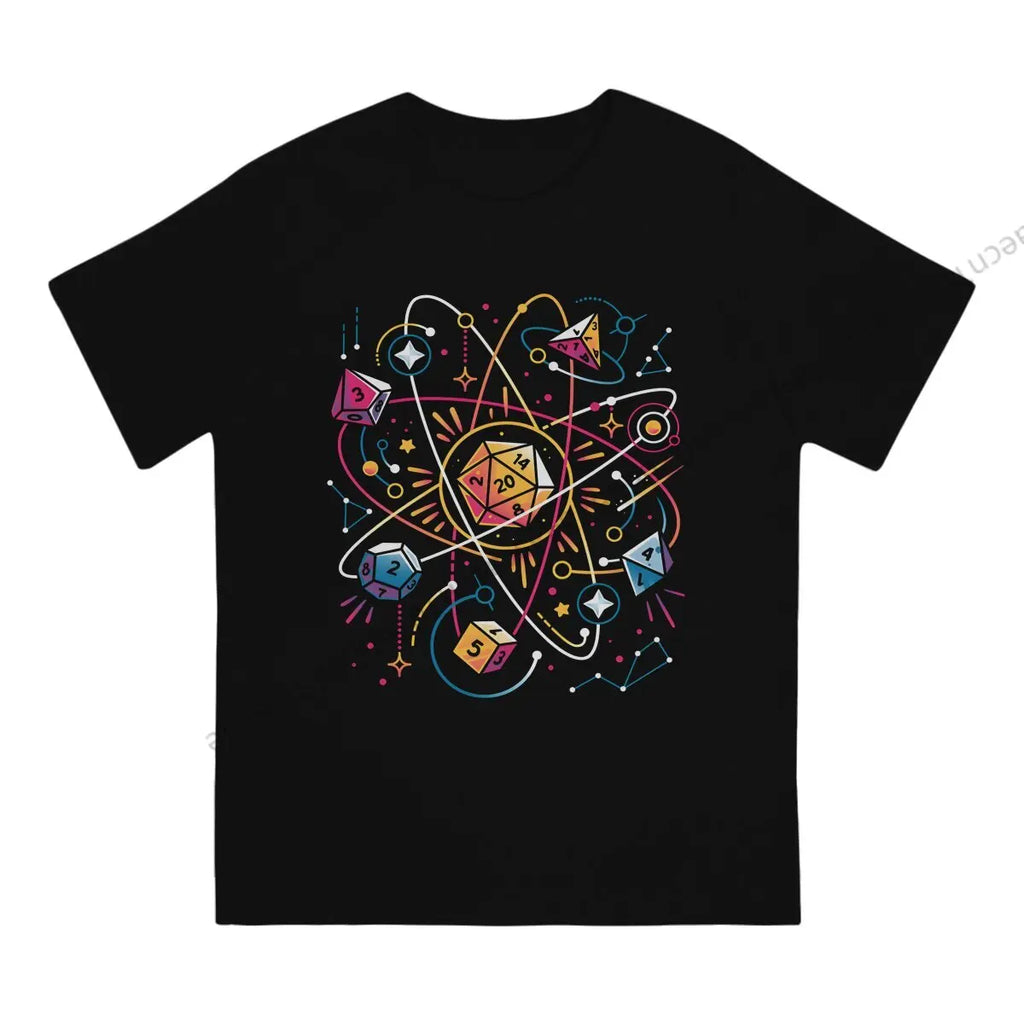 DND Dice Space T Shirt Men Tees Summer Clothing Cotton O-Neck TShirt