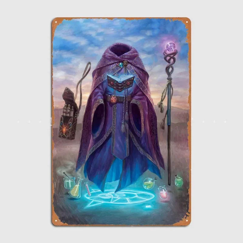 D-Dungeons And Dragons Posters Bedroom Decoration Game Signs Wall Art Vintage Metal Tin Sign for Gamer Room Wall Decoration Home