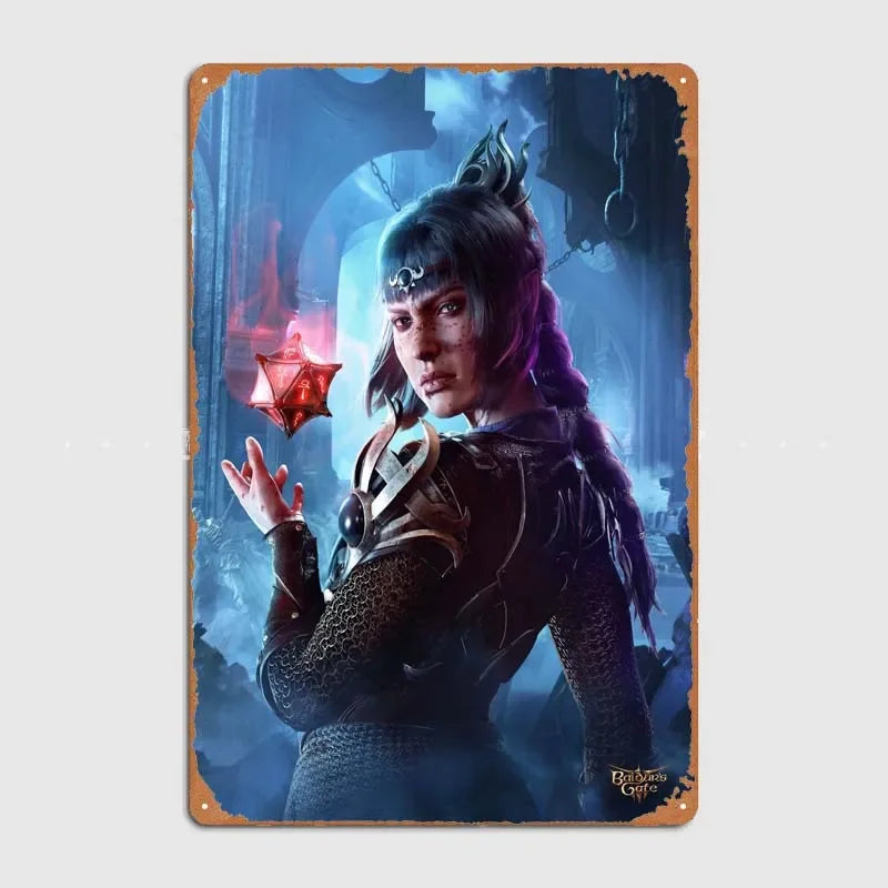 D-Dungeons And Dragons Posters Bedroom Decoration Game Signs Wall Art Vintage Metal Tin Sign for Gamer Room Wall Decoration Home