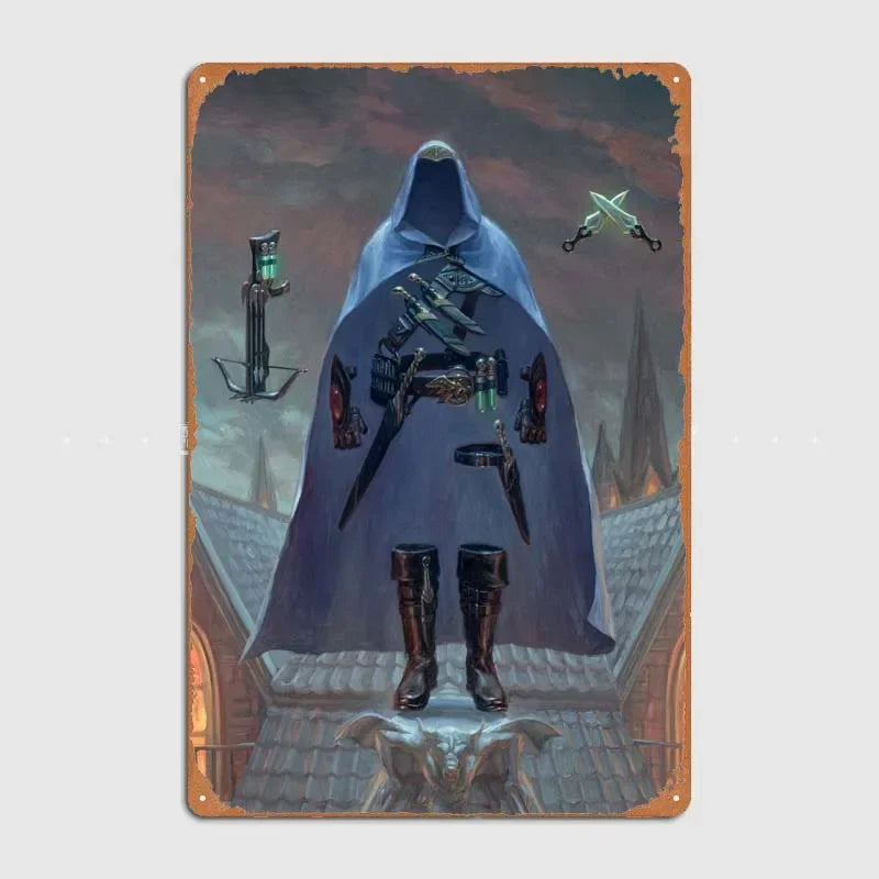 D-Dungeons And Dragons Posters Bedroom Decoration Game Signs Wall Art Vintage Metal Tin Sign for Gamer Room Wall Decoration Home