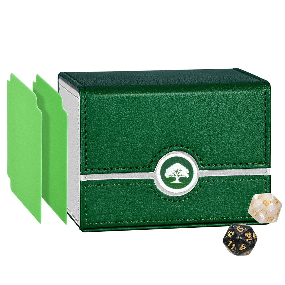 100+Box Magic TCG Mid Large Deck Case Solid Color Storage Box Card Case Card Top Side-Loading Christmas Toy Game Collection Card