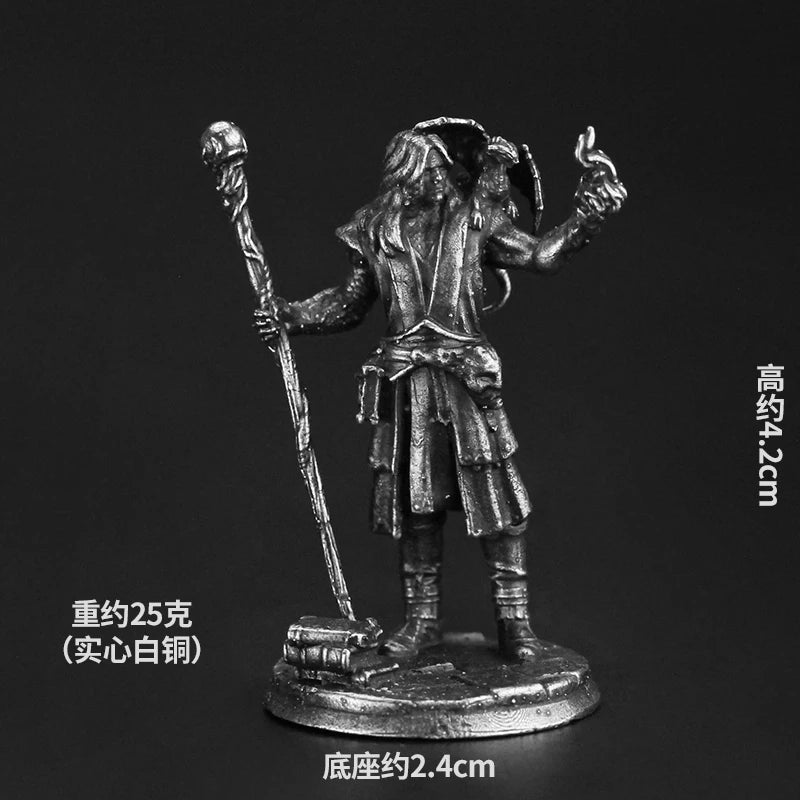 Bronze Metal Dragon and Dungeon Soldier Model Handmade Desktop Game Ornament Chess Toys Gifts Accessories