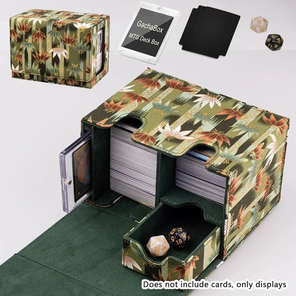 100+Box Magic TCG Mid Large Deck Case Solid Color Storage Box Card Case Card Top Side-Loading Christmas Toy Game Collection Card