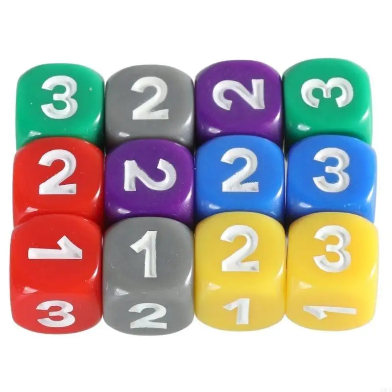 Game Playings Rounded Block Math Teaching Educational Toy Dices Small Colorful Acrylic Six Sided Dices Cubes with Number