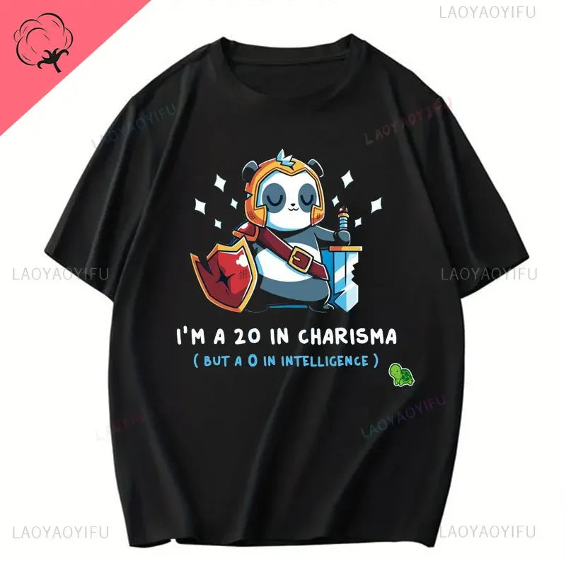 DND Printed T Shirt The Dice Giveth and The Dice Taketh Cats Adventurers Fantasy RPG Role Playing Tabletop Games Cotton T-Shirt