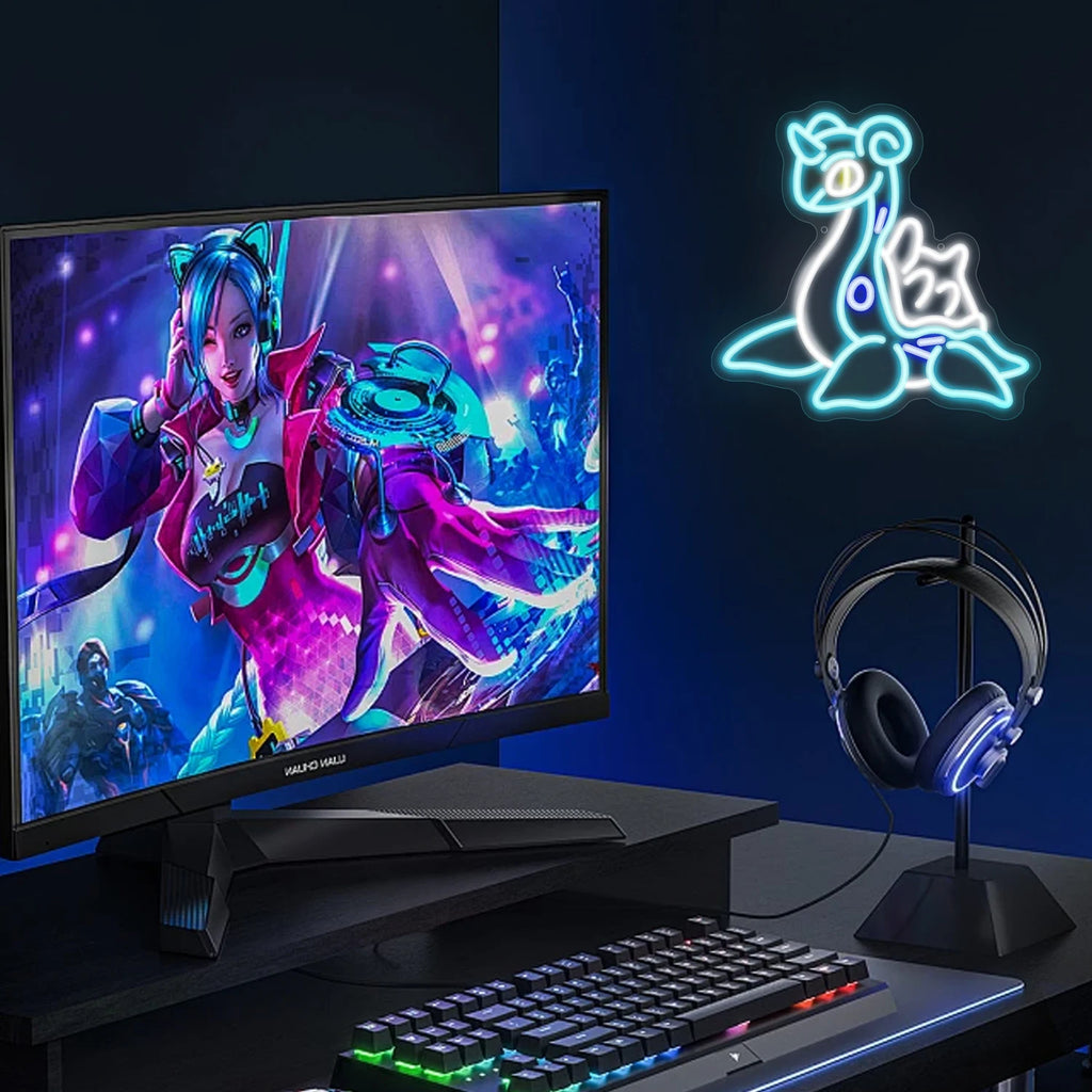 Anime Dragon Neon Sign Janpanese Neon Light for Game Room Bedroom Wall Decor BestGifts for Anime Lovers USB Powered Anime Light