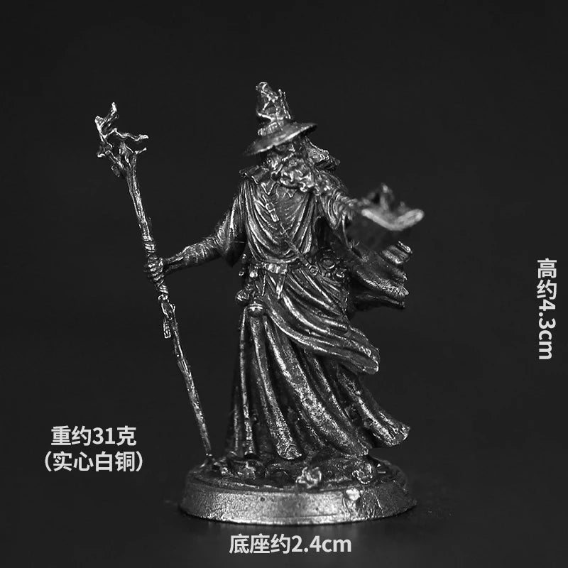 Bronze Metal Dragon and Dungeon Soldier Model Handmade Desktop Game Ornament Chess Toys Gifts Accessories