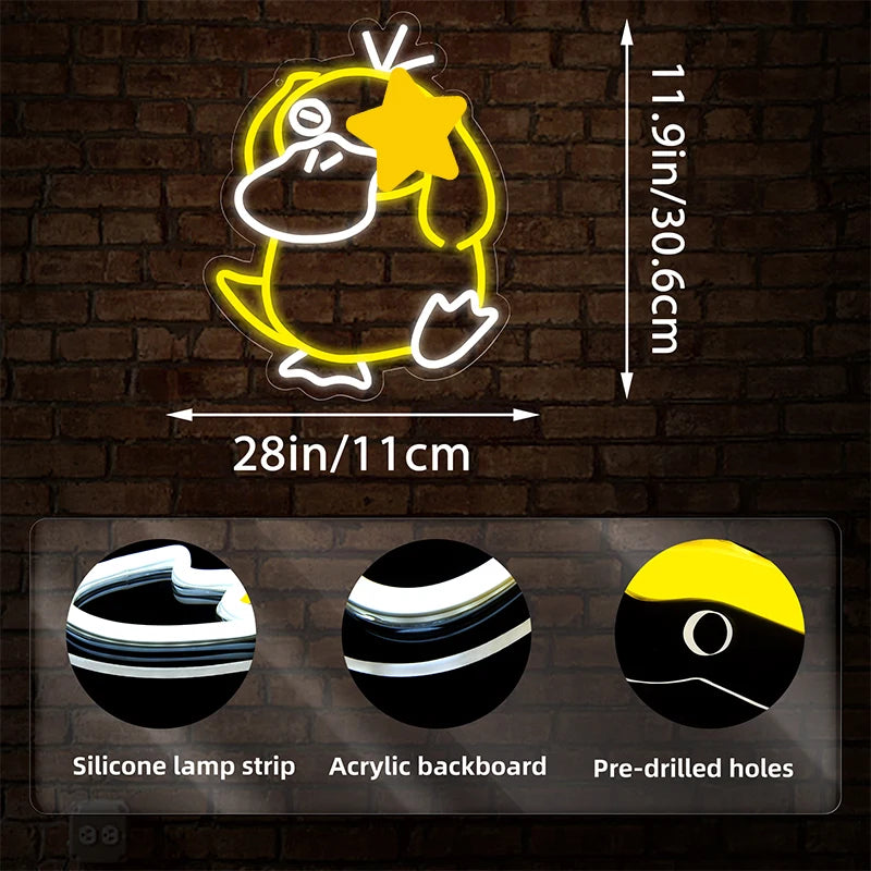 Game Neon Signs for Wall Decor Games Fans Anime Neon Sign for Game Room Birthday Christmas Gift For Monster Game Fans