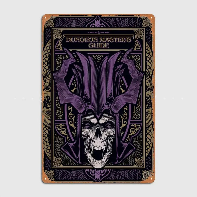 D-Dungeons And Dragons Posters Bedroom Decoration Game Signs Wall Art Vintage Metal Tin Sign for Gamer Room Wall Decoration Home
