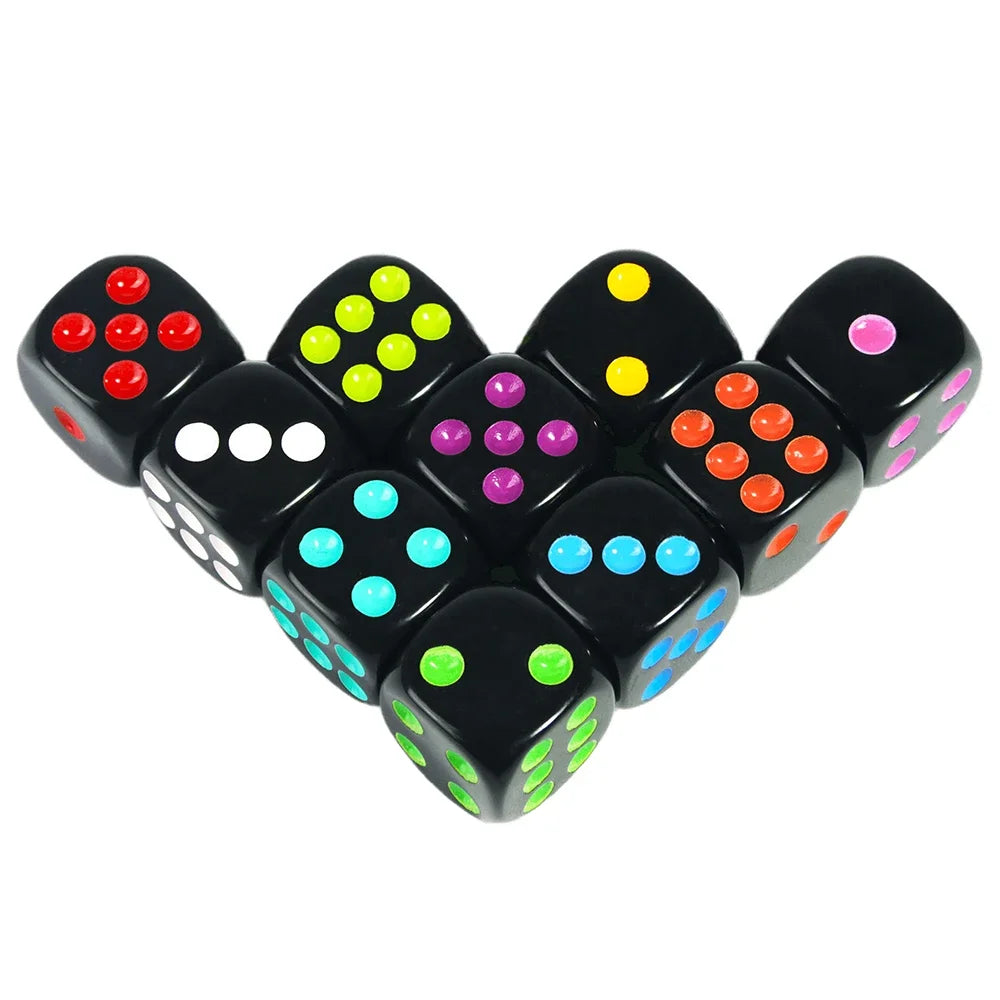 16mm Game Dice D6 of Rounded Corner Six Sided Dice for DND, RPG,Table Board Game or Teaching Math