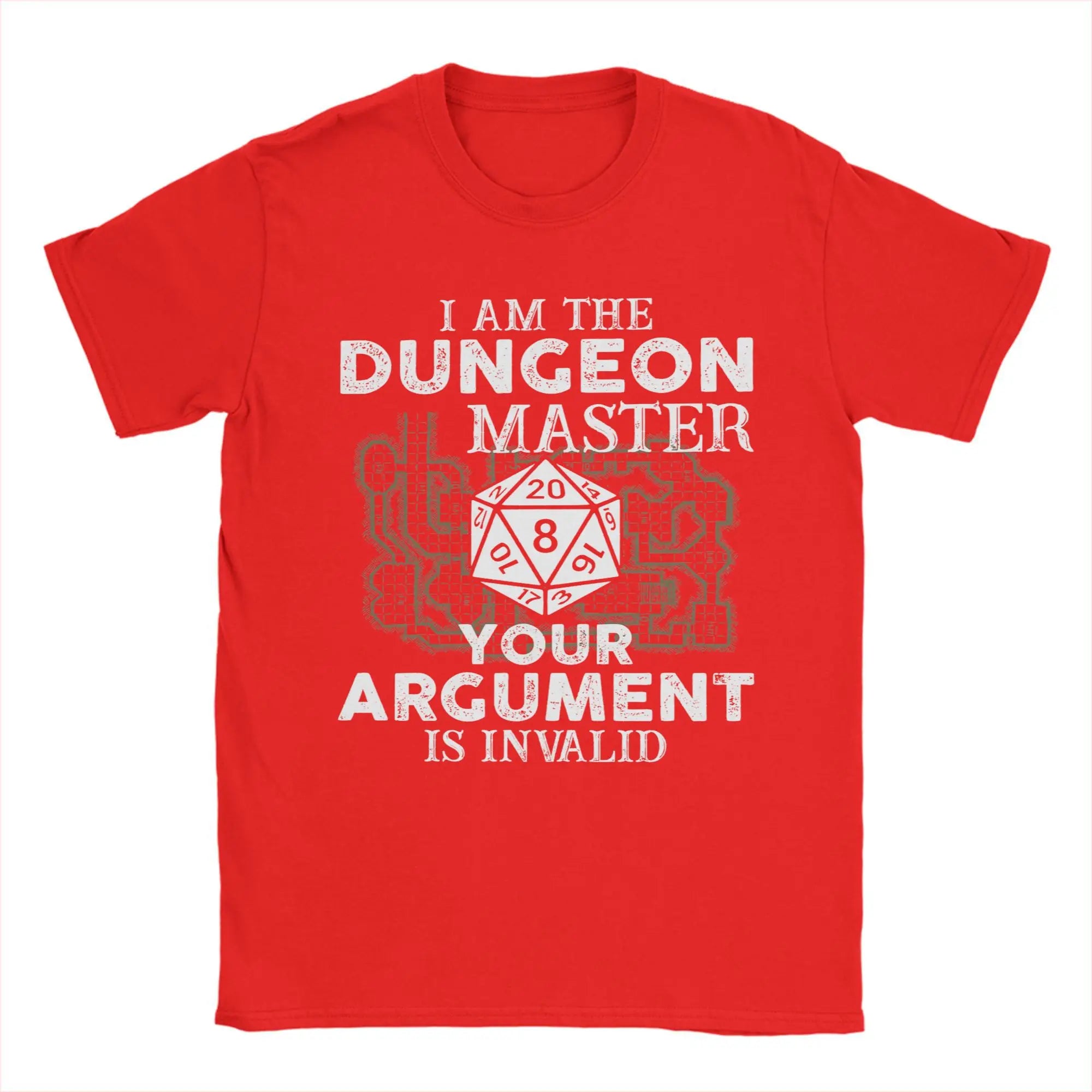 Dungeon and Dragon Dungeon Master T-Shirts for Men  Funny Pure Cotton Tee Shirt Crew Neck Short Sleeve T Shirt Plus Size Tops