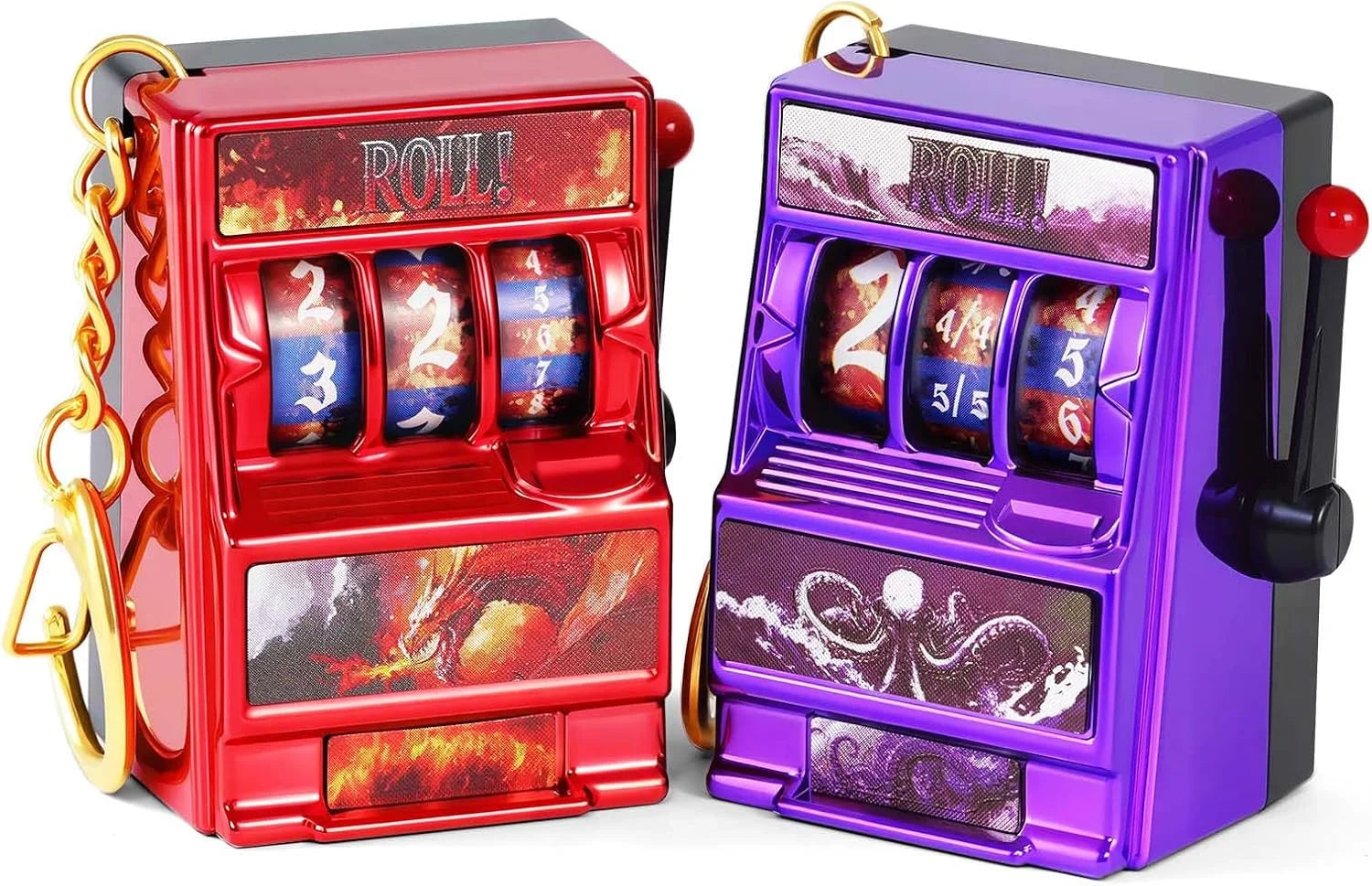 DND Dice Set, Mini Slot Machine Dice for Dungeons and Dragons Role Playing Game, Unique Plastic Dice Suitable for DND Player